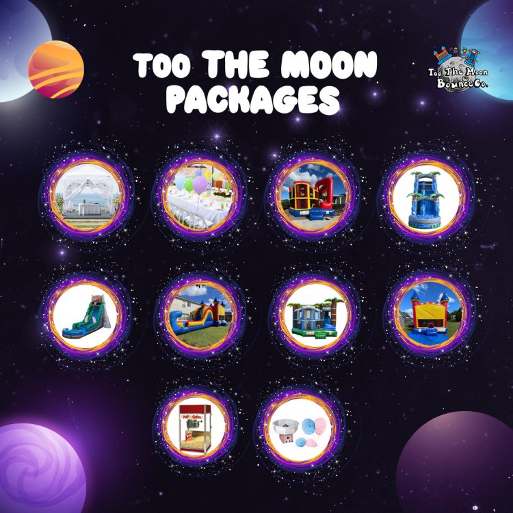 A picture of Too The Moon Bounce house package deals